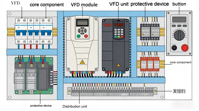VFD Power Distribution Electric Cabinet