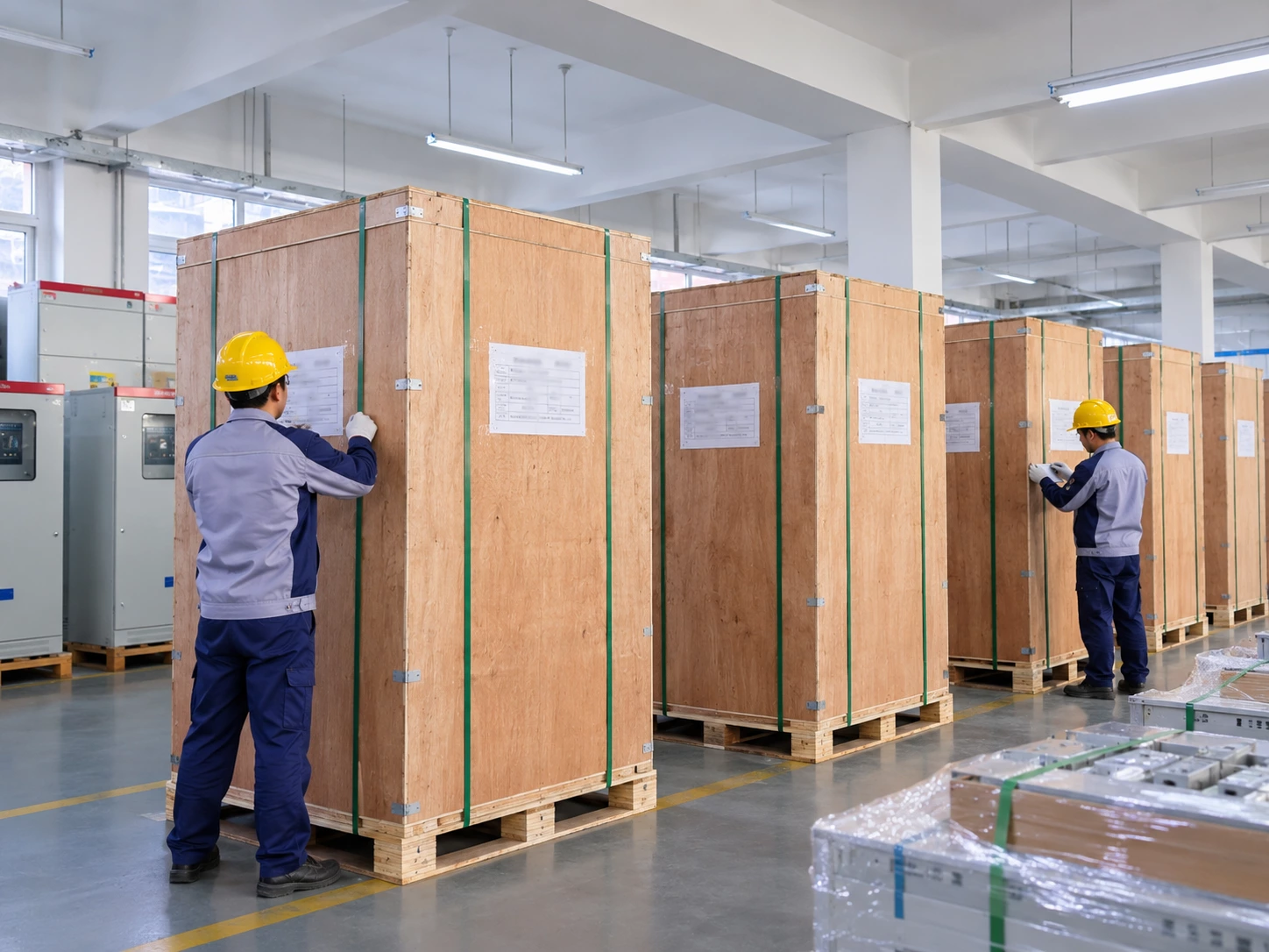 completed switchgear before shipment for Oman crusher project