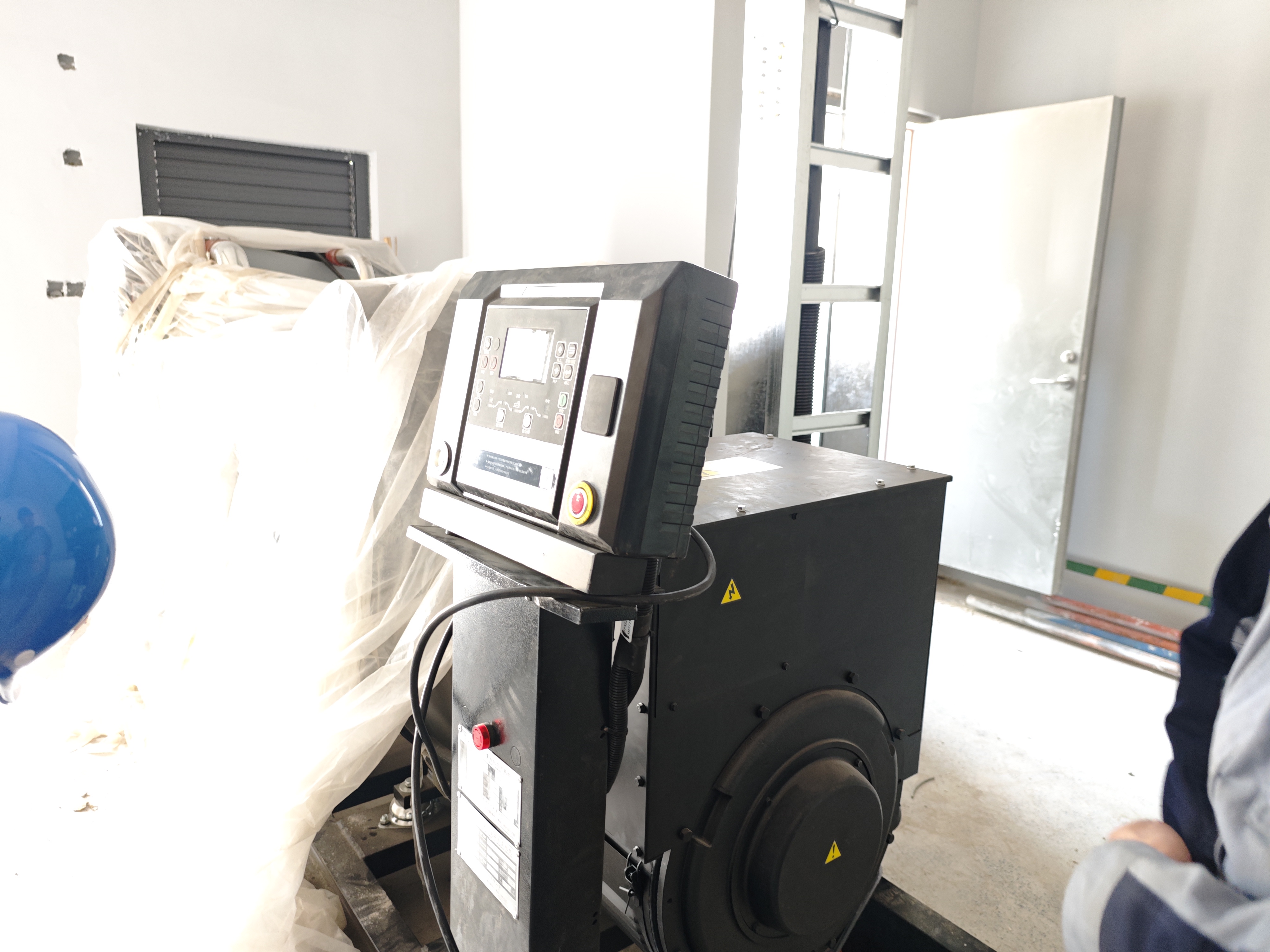 Diesel generator supporting electrical unit for off-grid hybrid power distribution