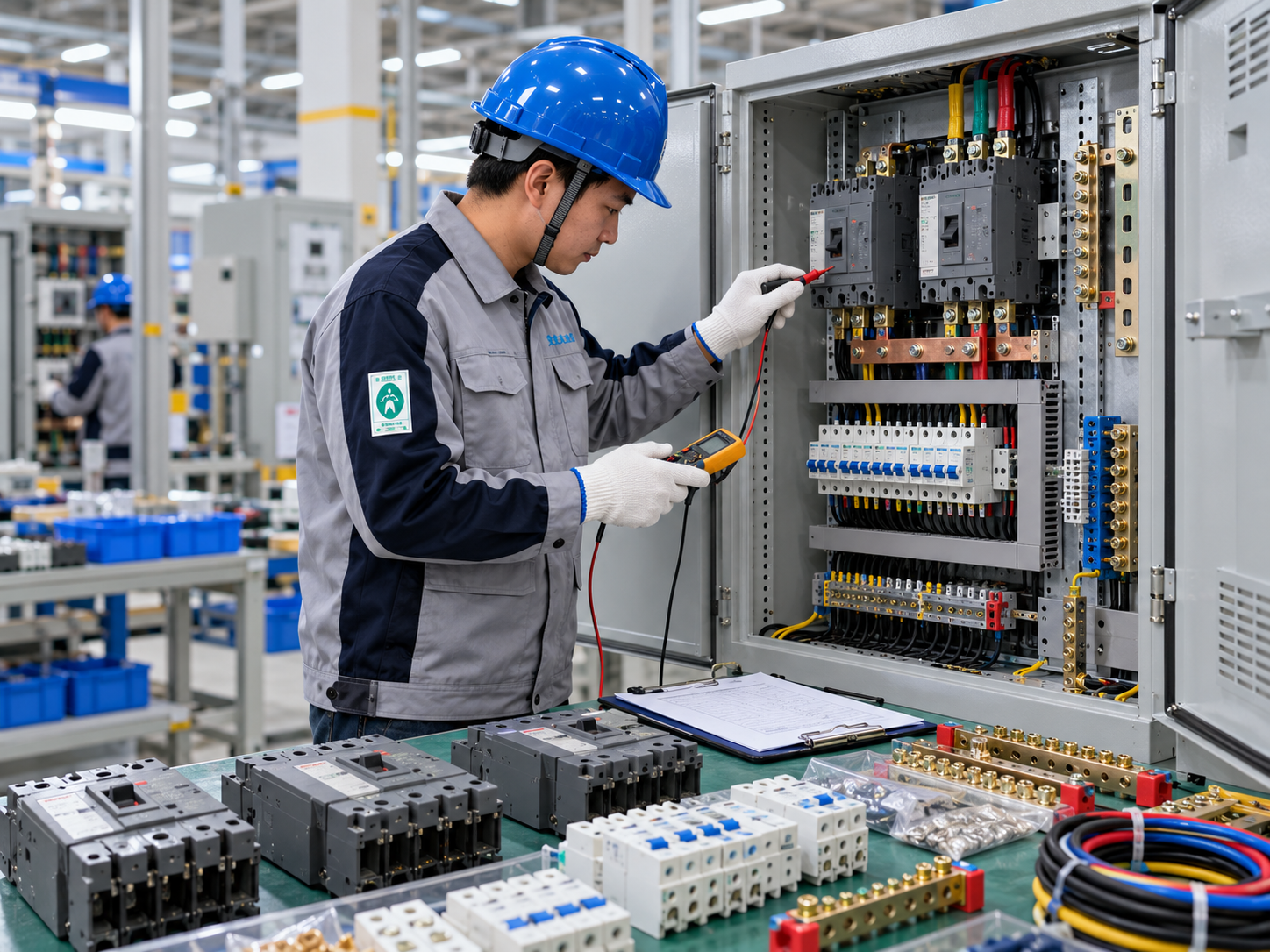Factory inspection and quality verification of MEYGO electrical distribution equipment