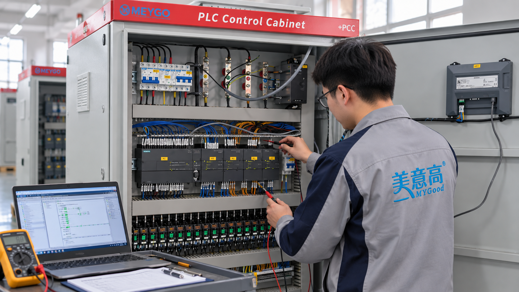 PLC functional testing and I/O signal verification during factory integration